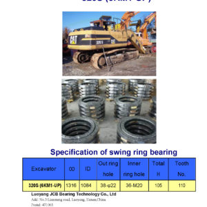 swing bearing for excavator 320S（6KM1-UP）