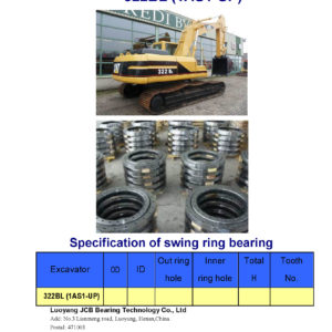 swing bearing for excavator 322BL（1AS1-UP）