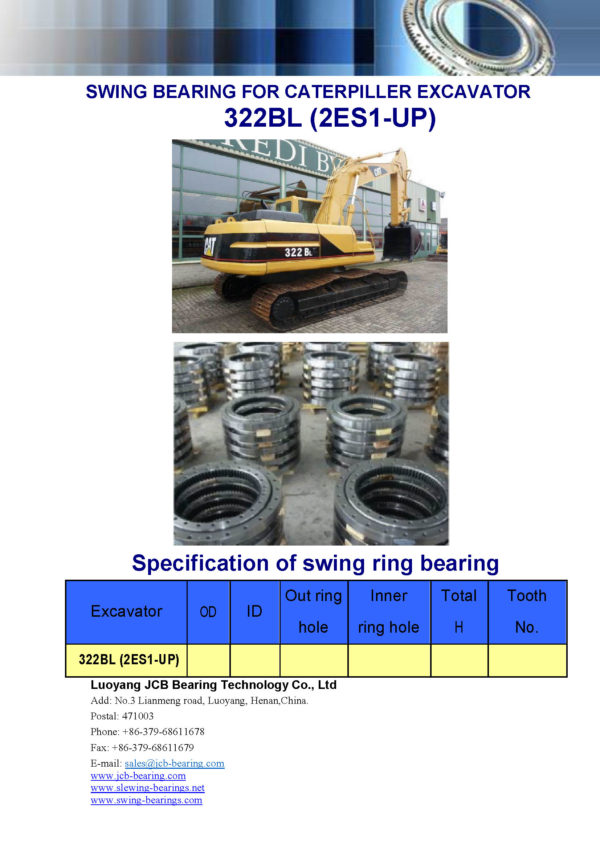 swing bearing for excavator 322BL（2ES1-UP）