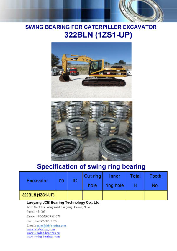 swing bearing for excavator 322BLN（1ZS1-UP）