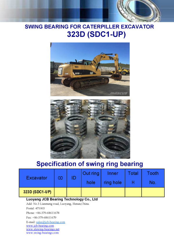 swing bearing for excavator 323D（SDC1-UP）