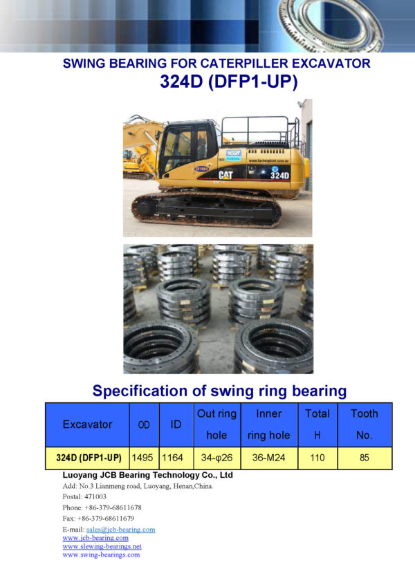 swing bearing for excavator 324D（DFP1-UP）