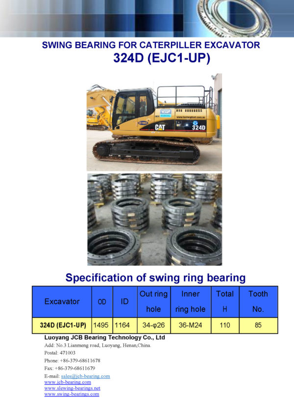 swing bearing for excavator 324D（EJC1-UP）