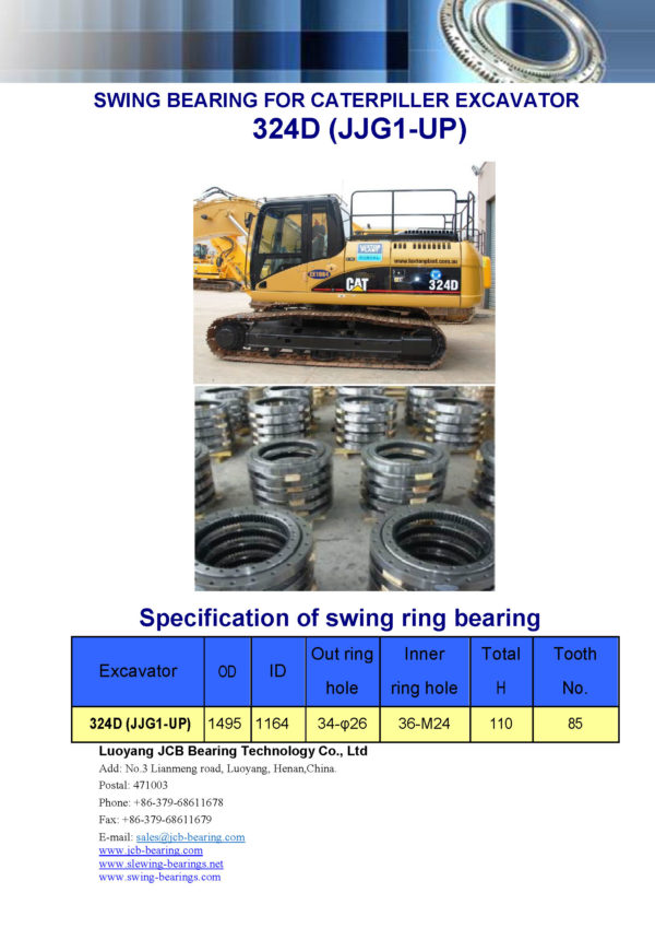 swing bearing for excavator 324D（JJG1-UP）