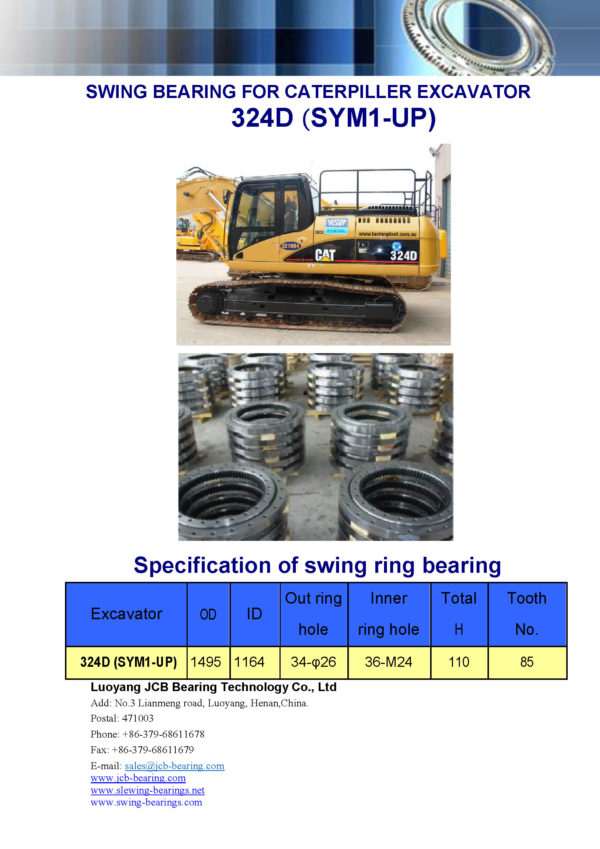swing bearing for excavator 324D（SYM1-UP）
