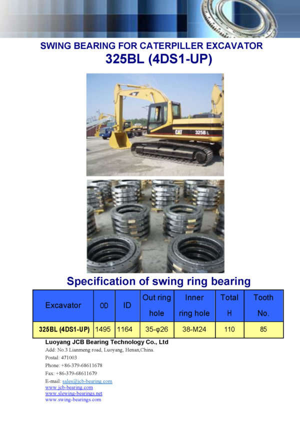 swing bearing for excavator 325BL（4DS1-UP）