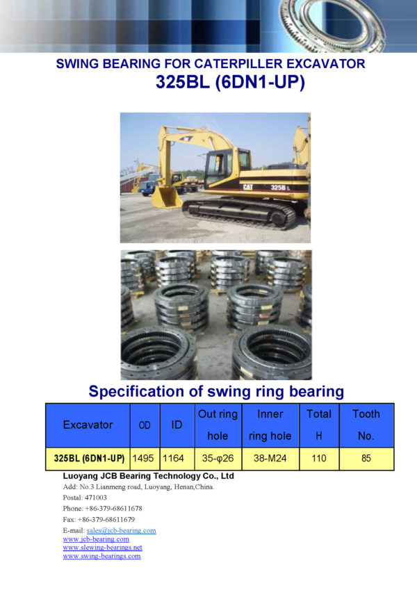 swing bearing for excavator 325BL（6DN1-UP）