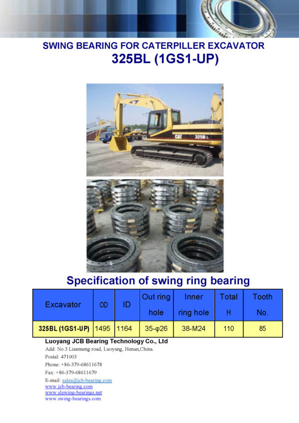 swing bearing for excavator 325BL（1GS1-UP）