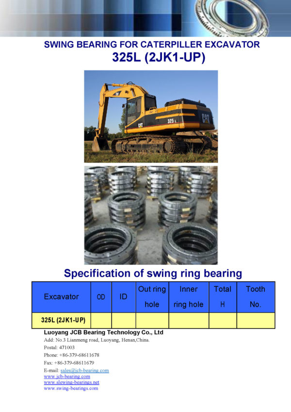 swing bearing for excavator 325L（2JK1-UP）