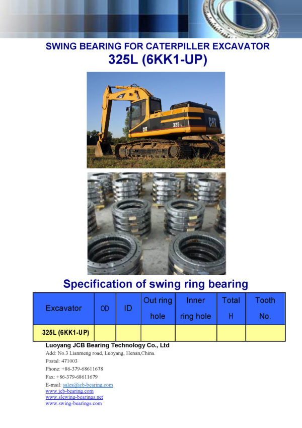 swing bearing for excavator 325L（6KK1-UP）