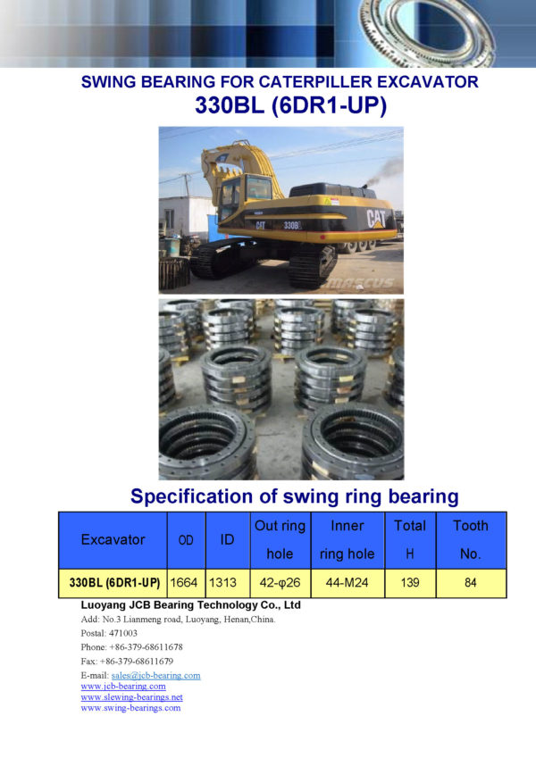 swing bearing for excavator 330BL（6DR1-UP）