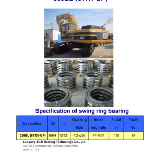 swing bearing for excavator 330BL（8TR1-UP）