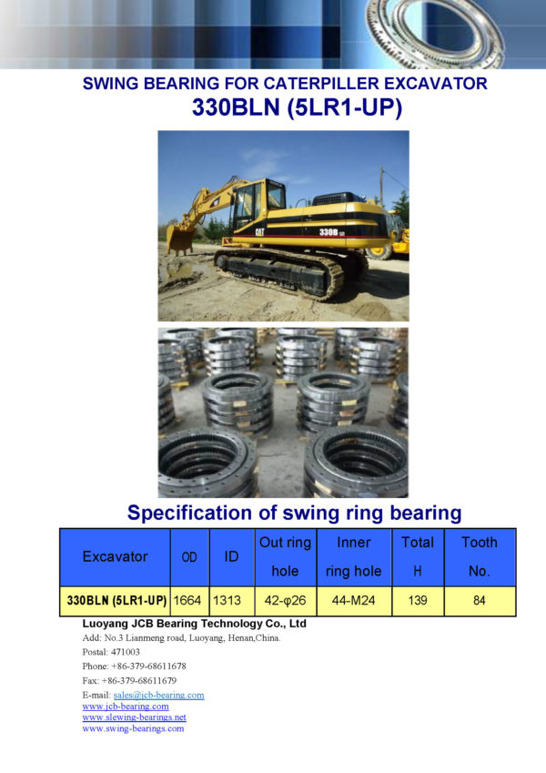 swing bearing for excavator 330BLN（5LR1-UP）