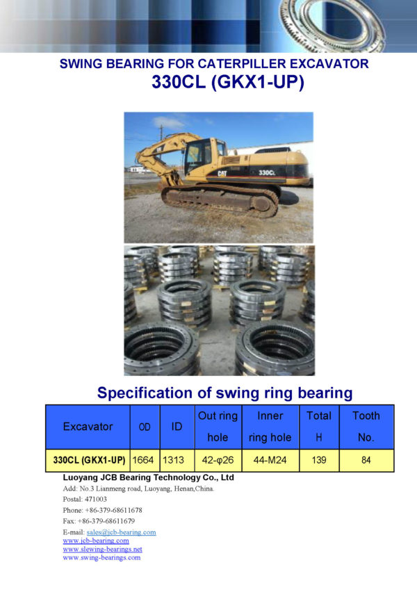 swing bearing for excavator 330CL（GKX1-UP）