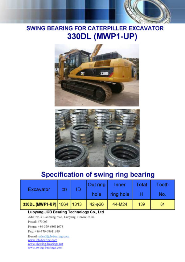 swing bearing for excavator 330DL（MWP1-UP）