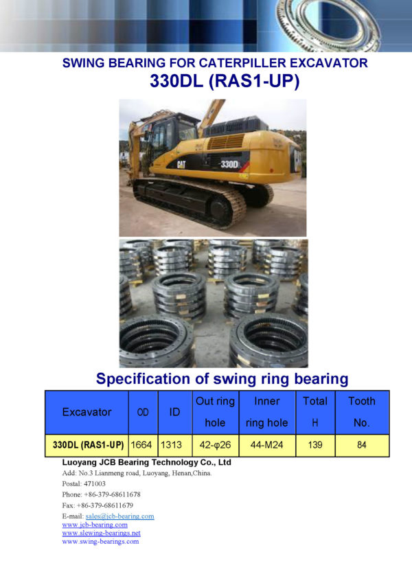 swing bearing for excavator 330DL（RAS1-UP）
