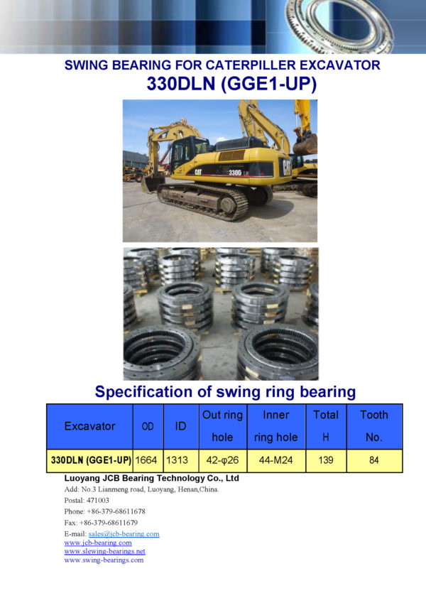 swing bearing for excavator 330DLN（GGE1-UP）