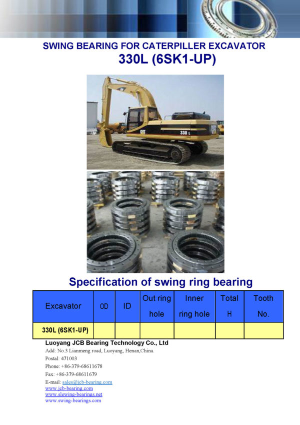 swing bearing for excavator 330L（6SK1-UP）