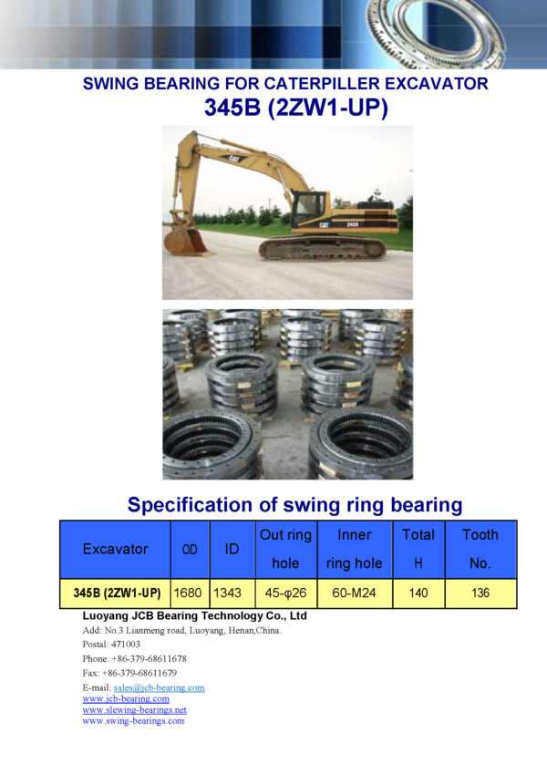 swing bearing for excavator 345B（2ZW1-UP）