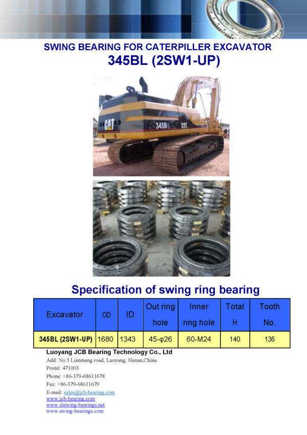 swing bearing for excavator 345BL（2SW1-UP）