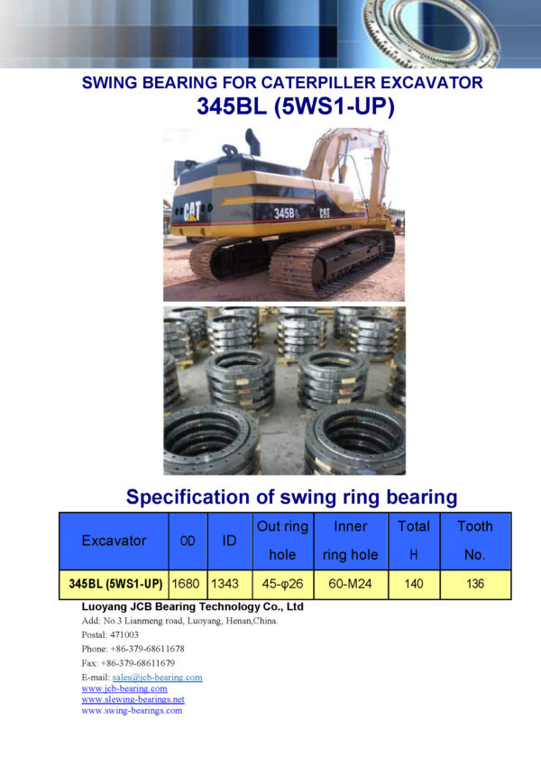 swing bearing for excavator 345BL（5WS1-UP）
