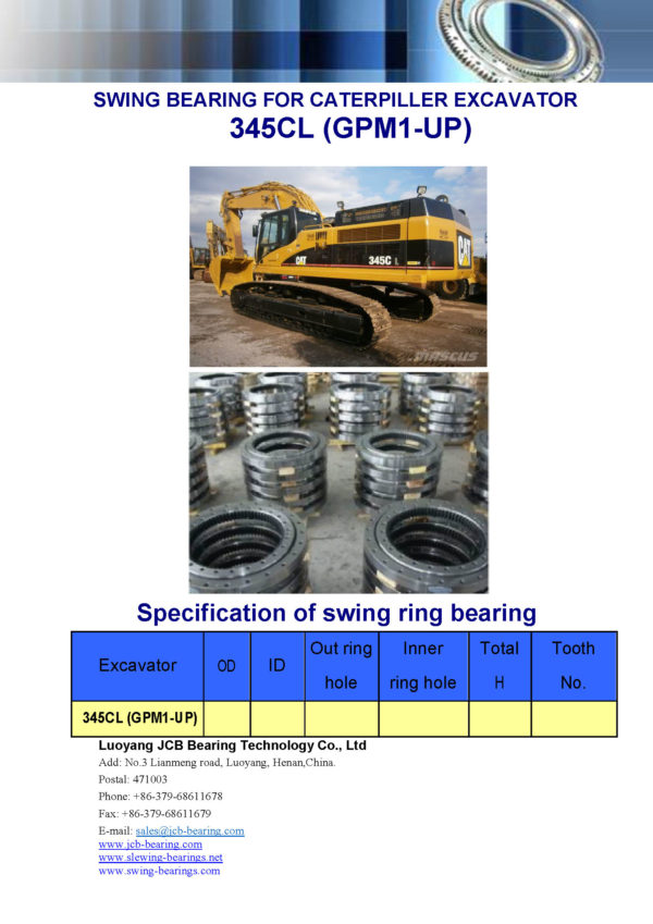 swing bearing for excavator 345CL（GPM1-UP）