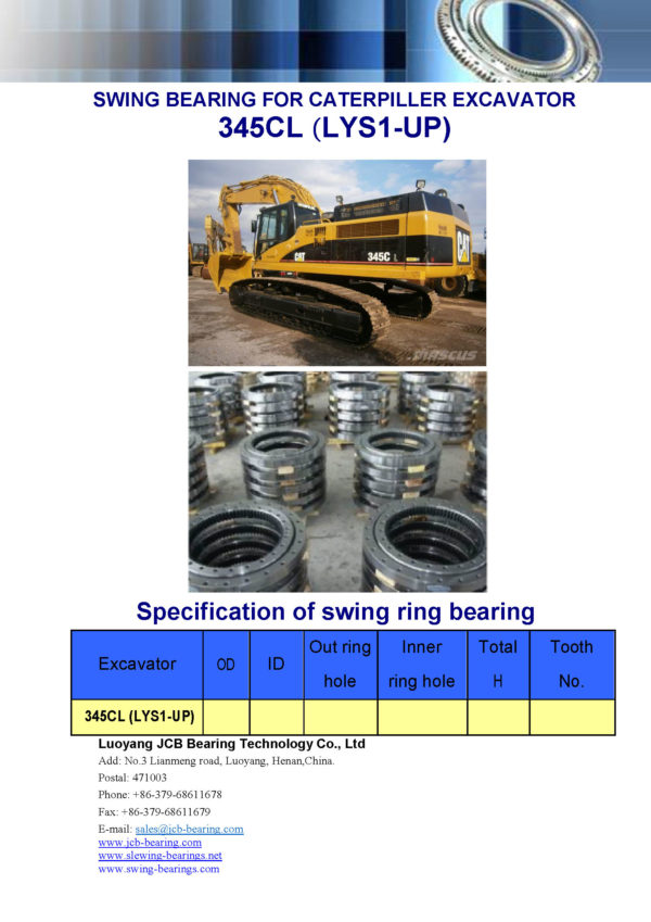 swing bearing for excavator 345CL（LYS1-UP）