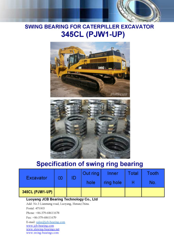 swing bearing for excavator 345CL（PJW1-UP）