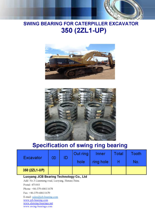 swing bearing for excavator 350（2ZL1-UP）