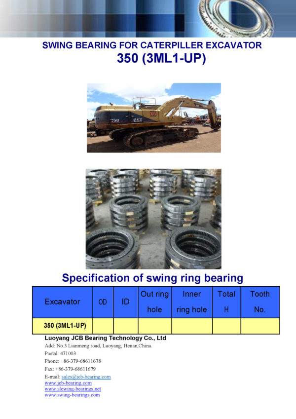 swing bearing for excavator 350（3ML1-UP）