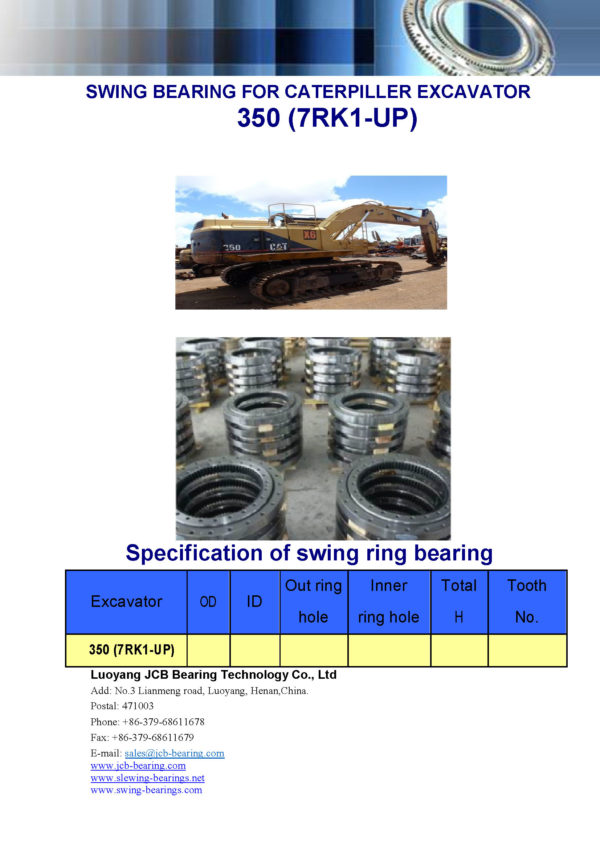 swing bearing for excavator 350（7RK1-UP）