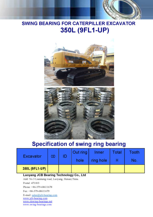 swing bearing for excavator 350L（9FL1-UP）