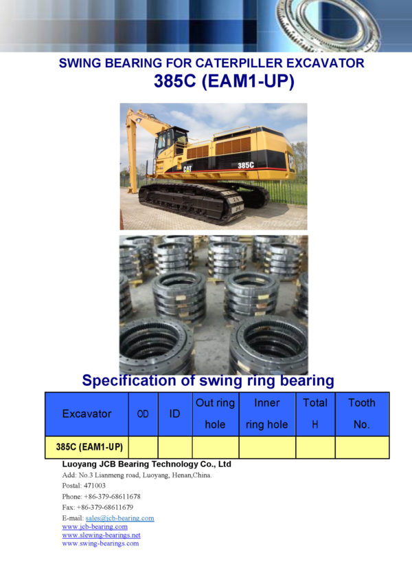 swing bearing for excavator 385C（EAM1-UP）