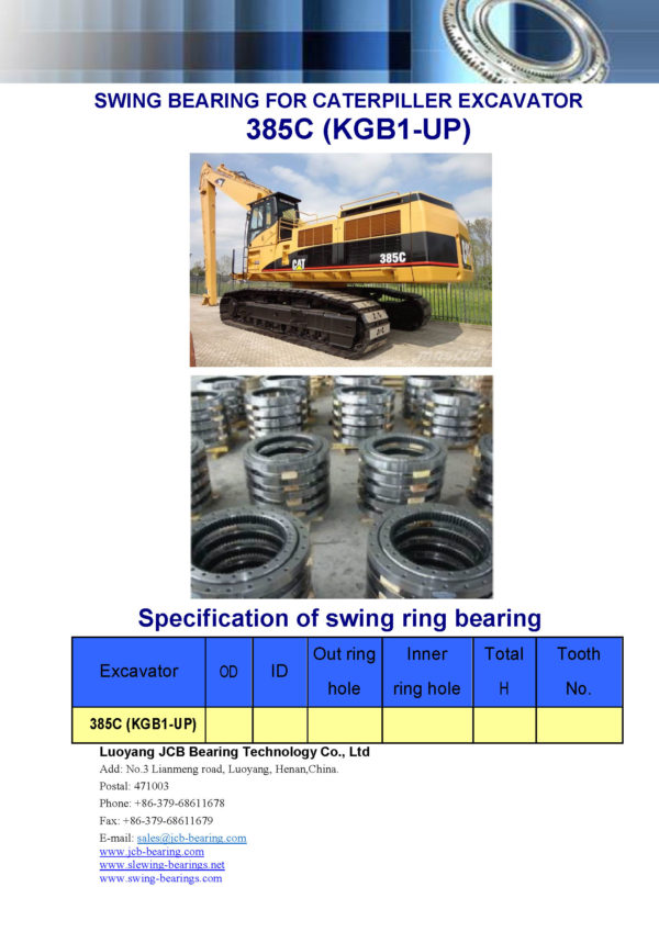 swing bearing for excavator 385C（KGB1-UP）