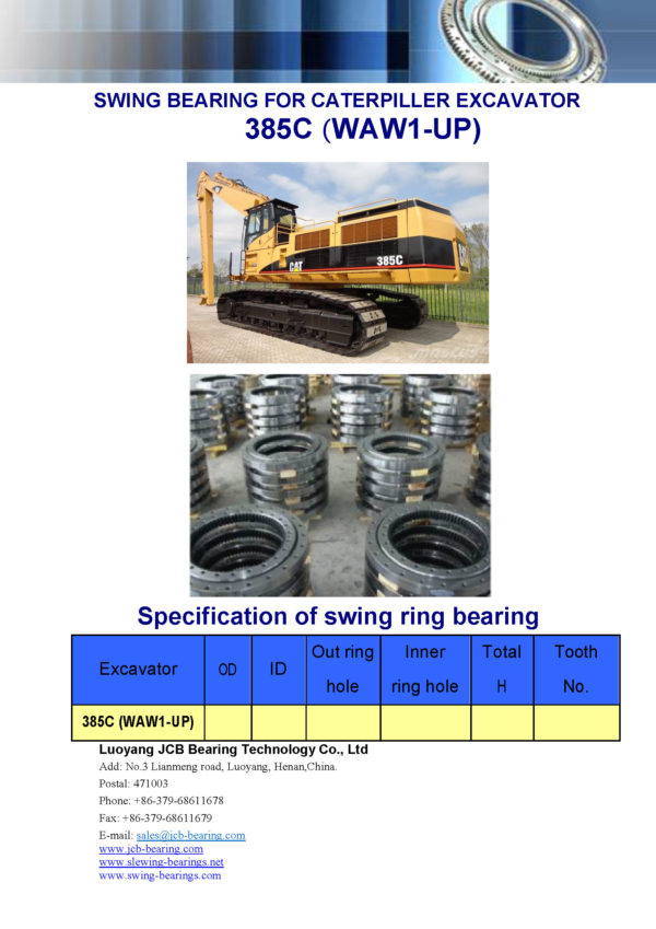 swing bearing for excavator 385C（WAW1-UP）