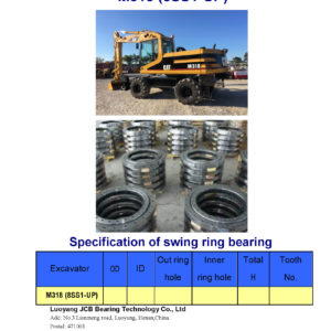 swing bearing for excavator M318（8SS1-UP）