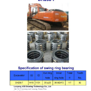 swing bearing for excavator DH258-7