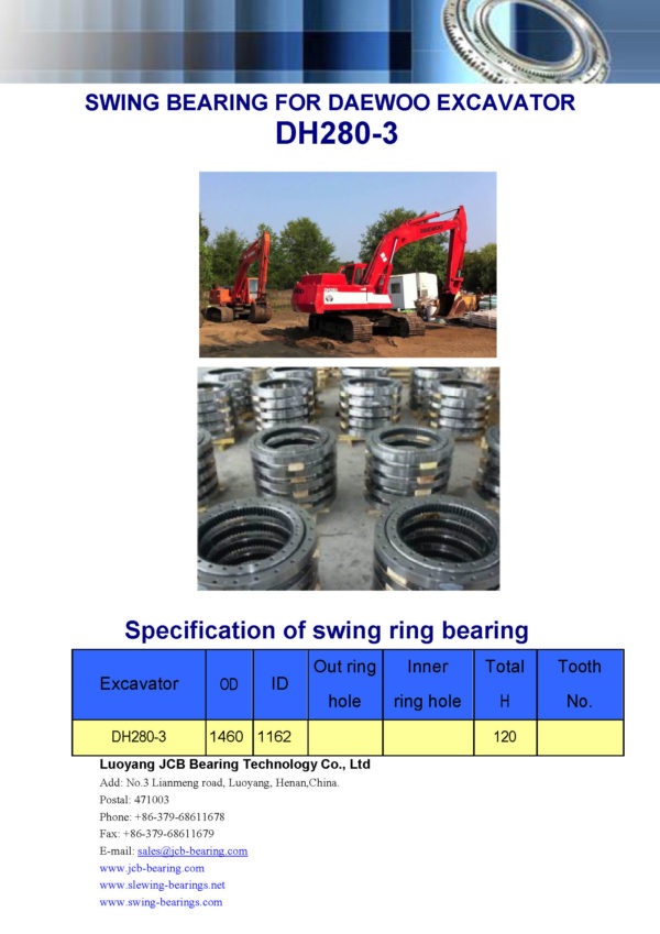 swing bearing for excavator DH280-3