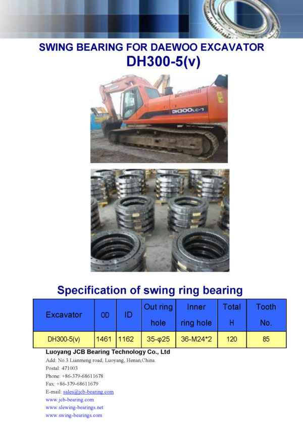 swing bearing for excavator DH300-5(v)