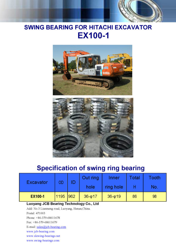 swing bearing for excavator EX100-1