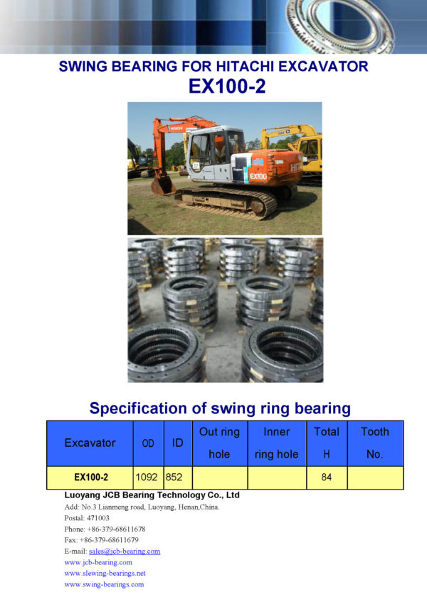 swing bearing for excavator EX100-2