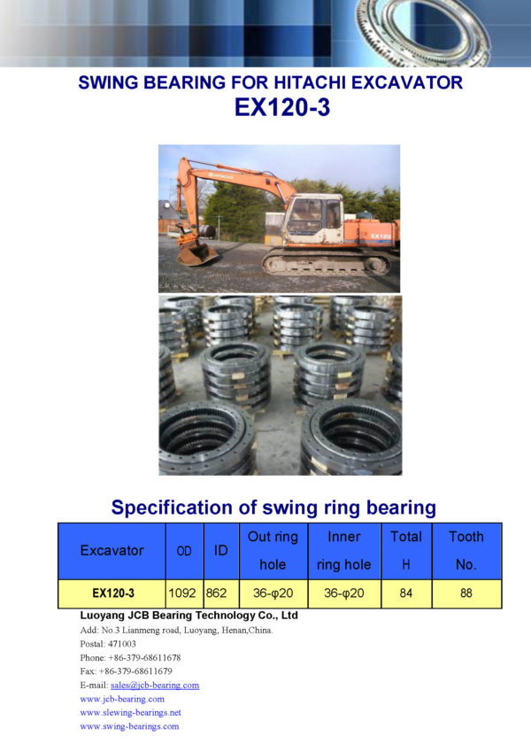 swing bearing for excavator EX120-3