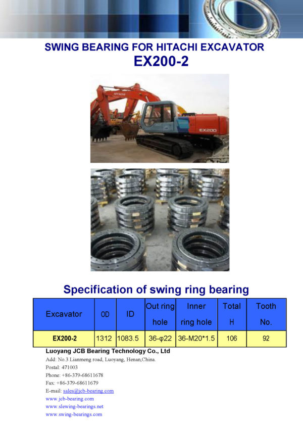 swing bearing for excavator EX200-2