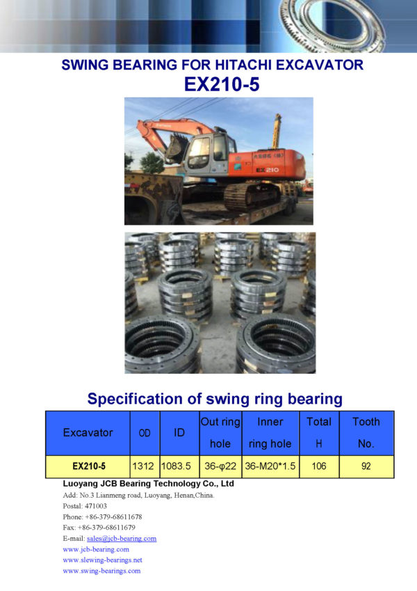 swing bearing for excavator EX210-5