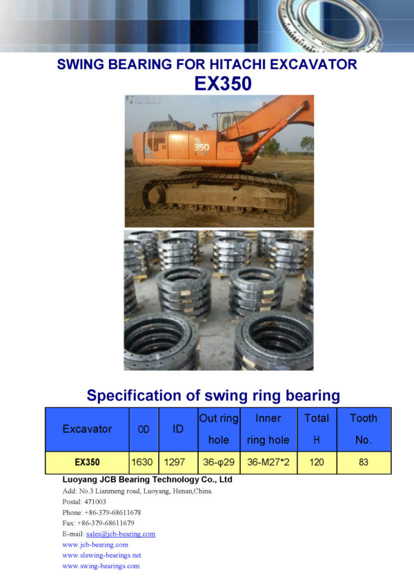 swing bearing for excavator EX350