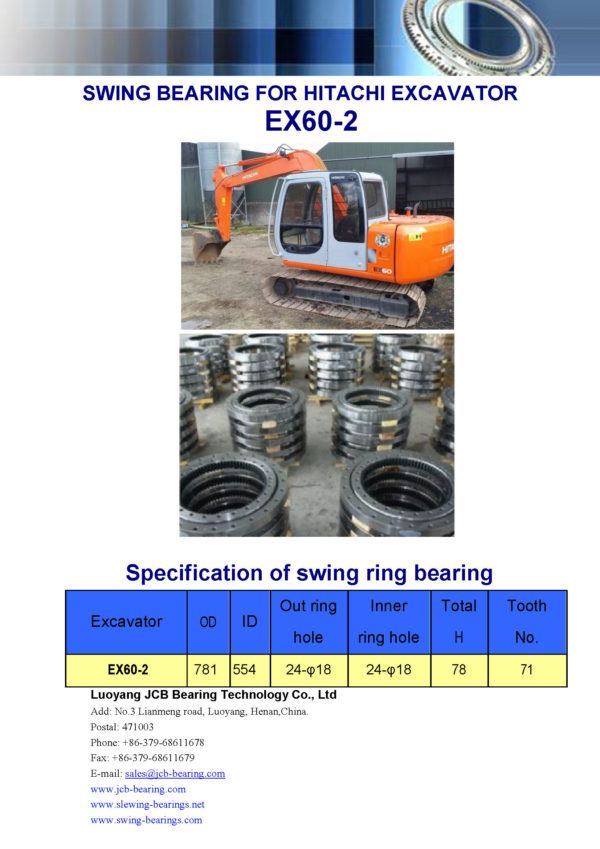 swing bearing for excavator EX60-2