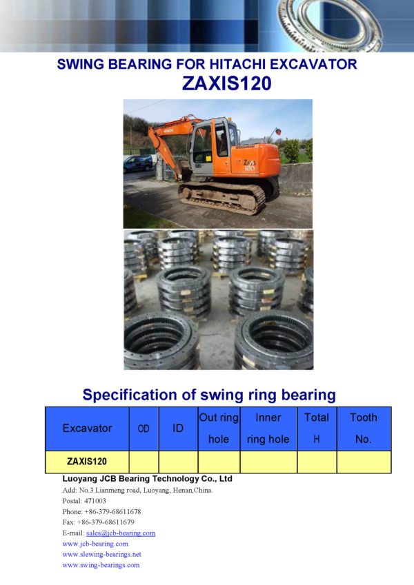 swing bearing for excavator ZAXIS120