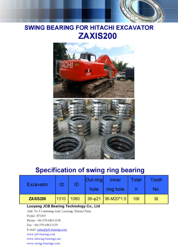 swing bearing for excavator ZAXIS200