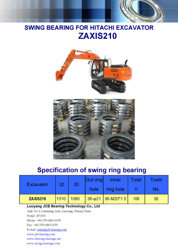 swing bearing for excavator ZAXIS210