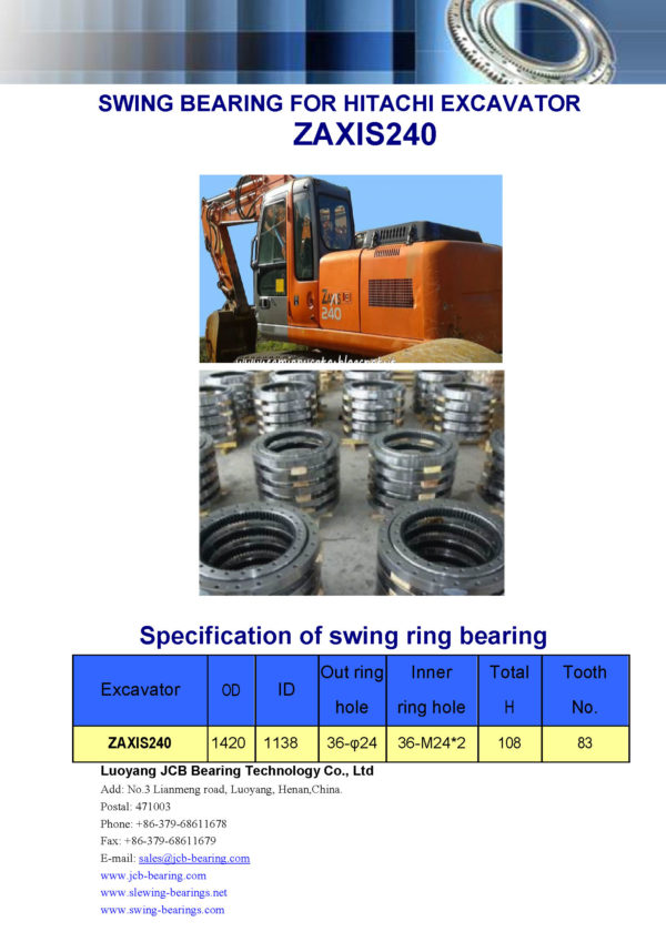 swing bearing for excavator ZAXIS240